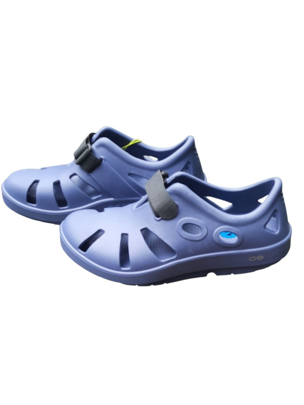 Oofos OOcandoo Recovery Shoe
Water Drop Blue Mens 10
Womens 12 Adjusable New